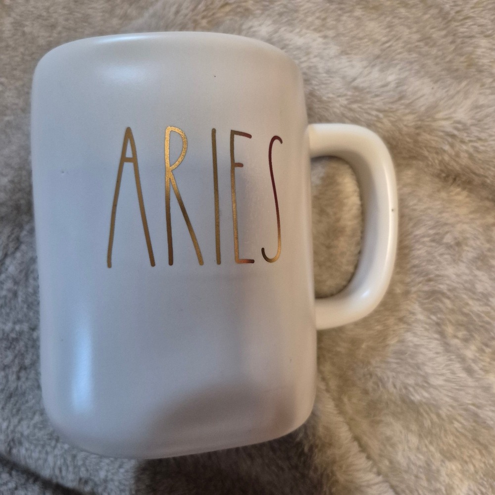 Aries Rae Dunn Artisan Collection by Magenta White Ceramic Coffee Mug